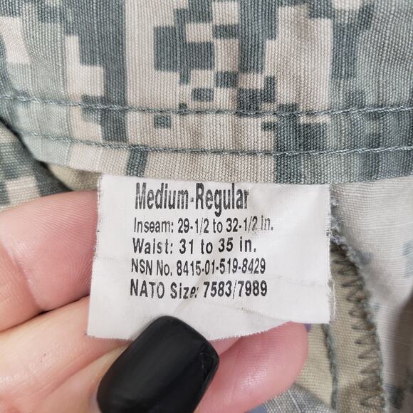 Army Uniform Combat Trouser ACU Size Medium Regular Digital Camouflage Print - Picture 10 of 11